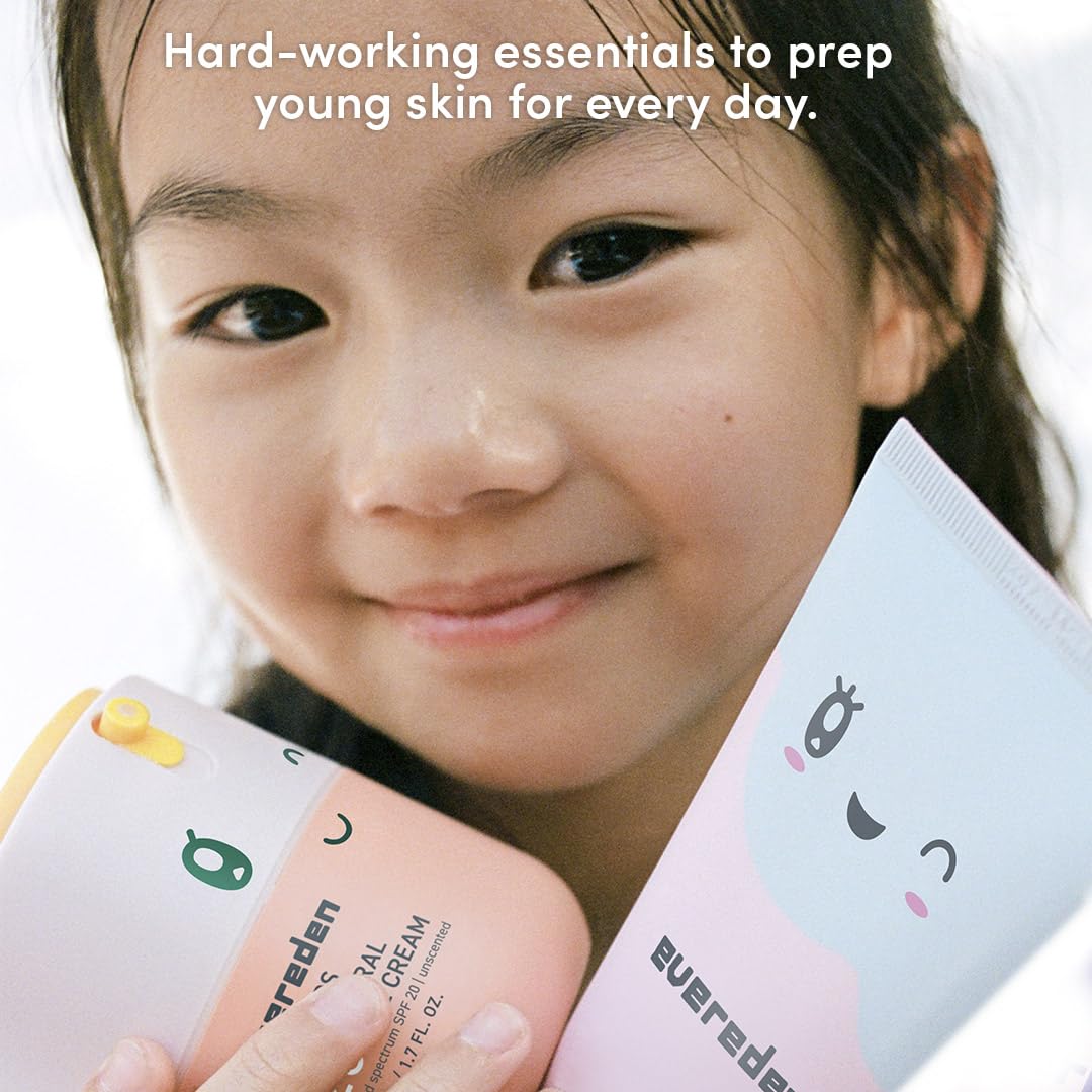 Evereden Vegan dermatologist-tested packaging for kids skincare