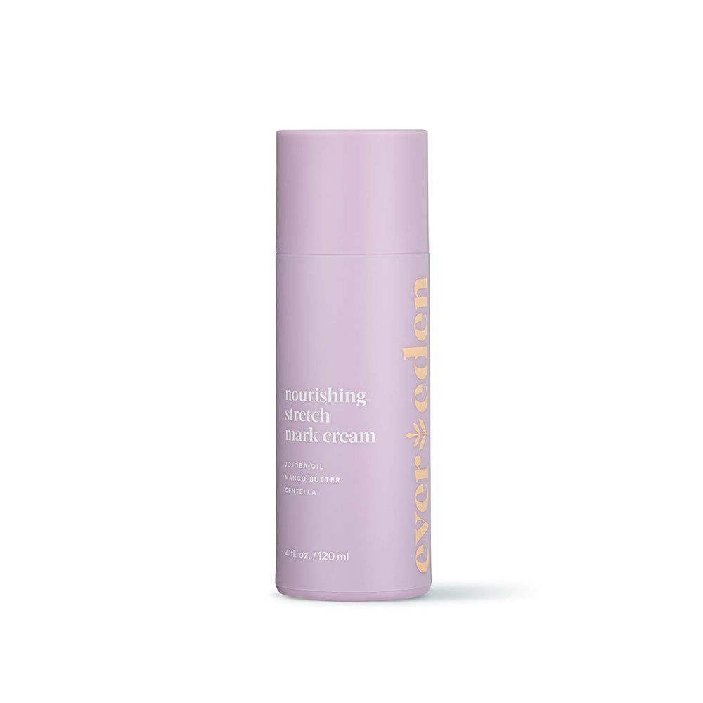Evereden Nourishing Stretch Mark Cream bottle with pump for pregnancy care.