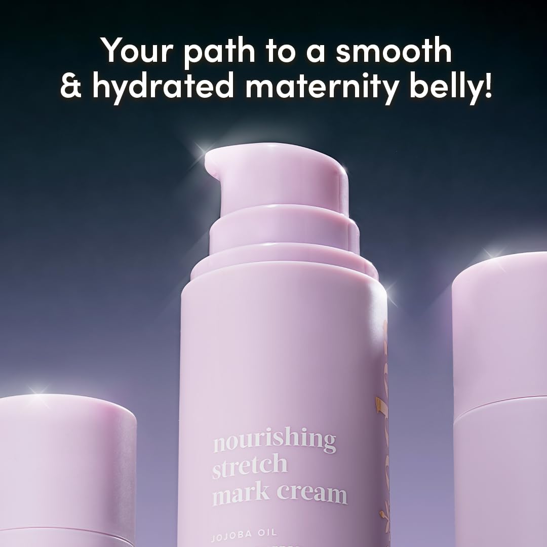 Evereden Nourishing Stretch Mark Cream applied by a pregnant user.