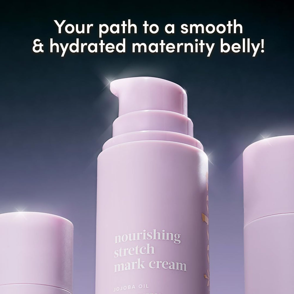 Evereden Nourishing Stretch Mark Cream applied by a pregnant user.