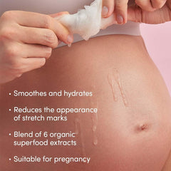Evereden Soothing Belly Mask ingredients emphasize botanicals for gentle pregnancy skin.