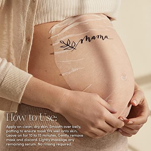 Evereden Soothing Belly Mask on a mom suggests a relaxing routine.