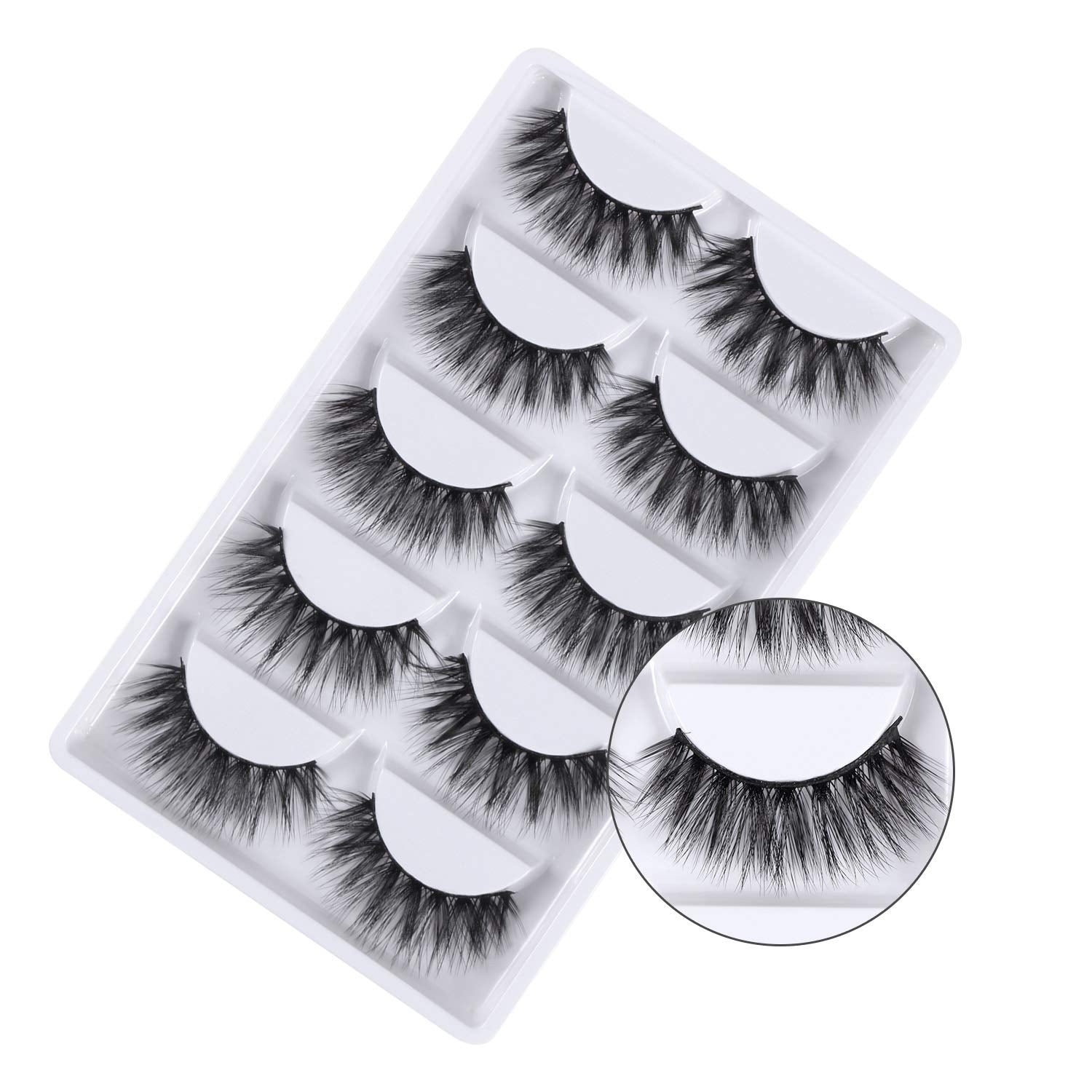 Evermarket 3D crossed-cluster lashes for a dramatic eye look