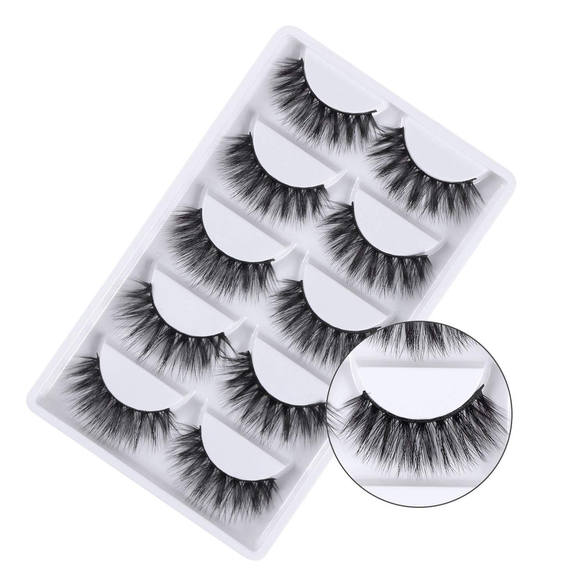 Evermarket 3D crossed-cluster lashes for a dramatic eye look