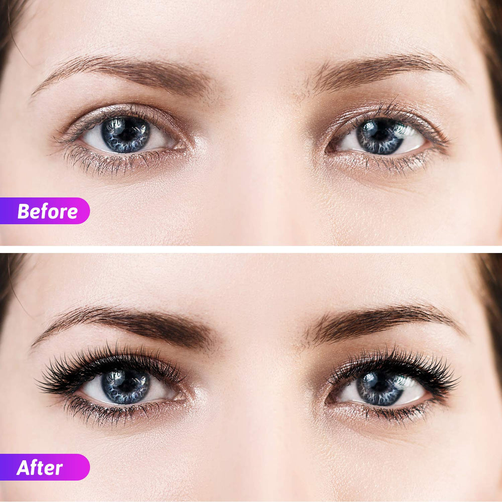 Evermarket 3D false eyelashes in fluffy eye look for daytime wear