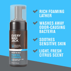 Every Man Jack aloe vera hydration highlight on the bottle.