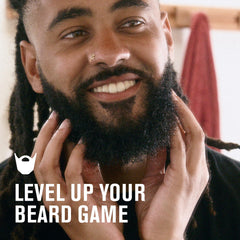 Every Man Jack beard butter tin close-up with creamy texture for frizz control.