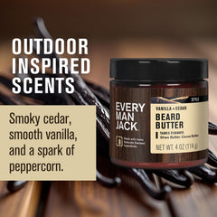 Close-up of Every Man Jack Beard Butter Vanilla Cedar texture for smoothness