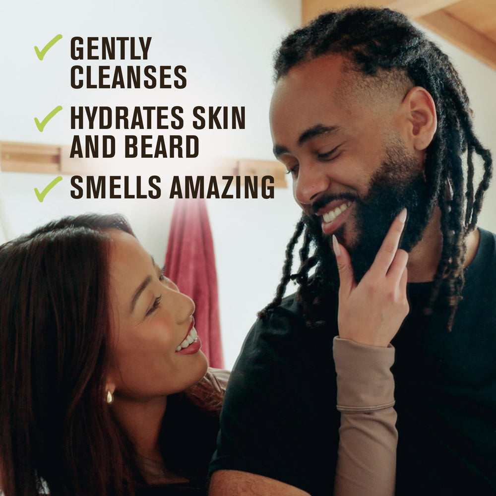 Every Man Jack Beard + Face Wash conifer vanilla hints for a subtle scent.