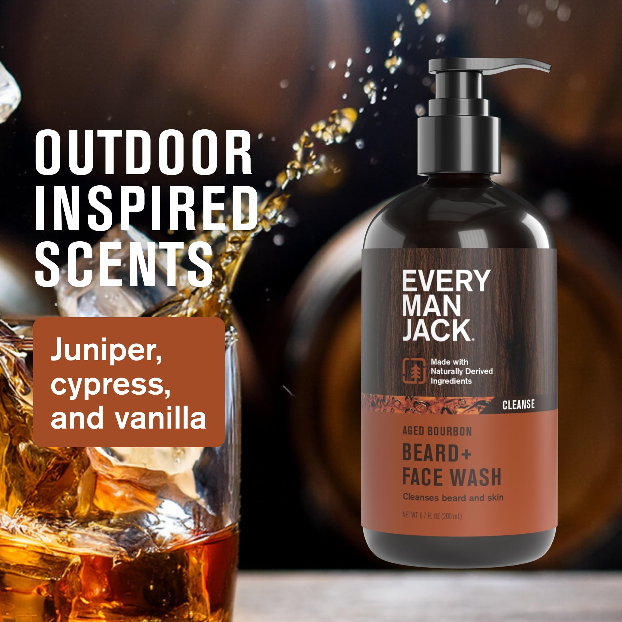 Every Man Jack Beard + Face Wash foamy lather ready for daily beard care.