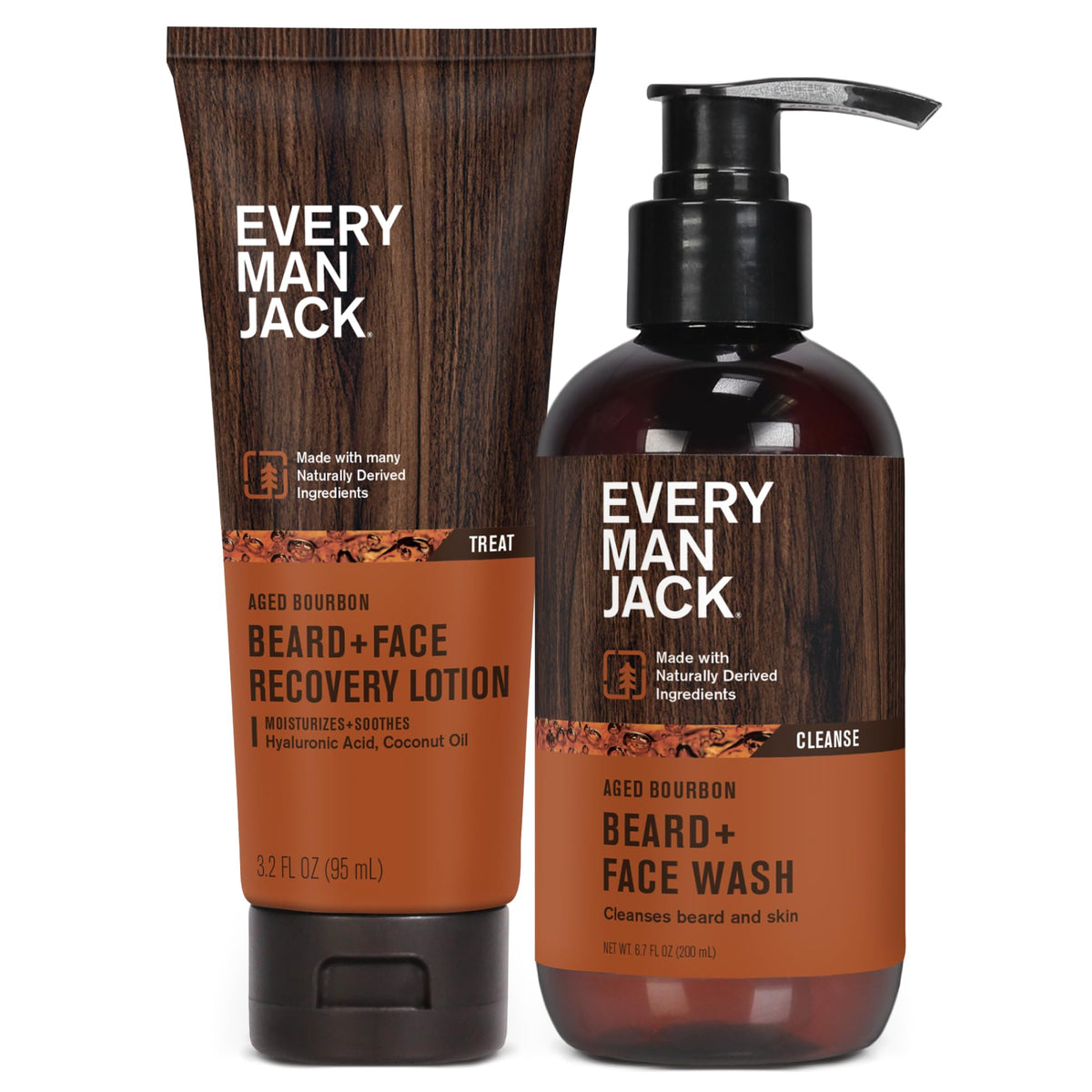 Every Man Jack beard and face wash and lotion set packshot — simplifies daily grooming.