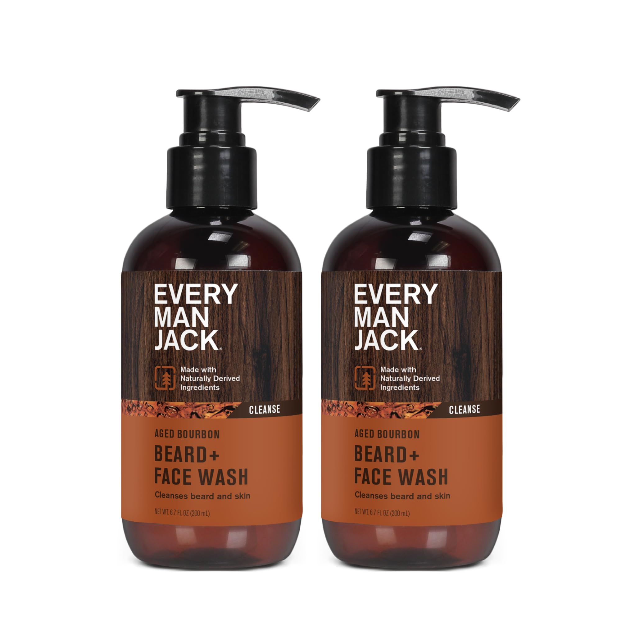 Every Man Jack Beard + Face Wash bottle in routine shot encouraging regular use.