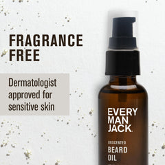 Every Man Jack beard oil ingredients: shea butter and argan oil nourish.