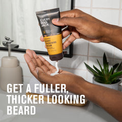 Light sandalwood scent on packaging for a subtle fragrance in use.
