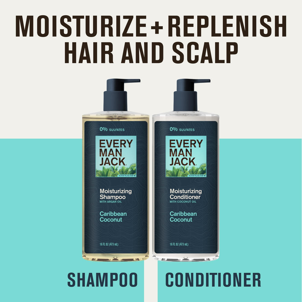 Every Man Jack Caribbean Coconut conditioner bottle adds moisture.