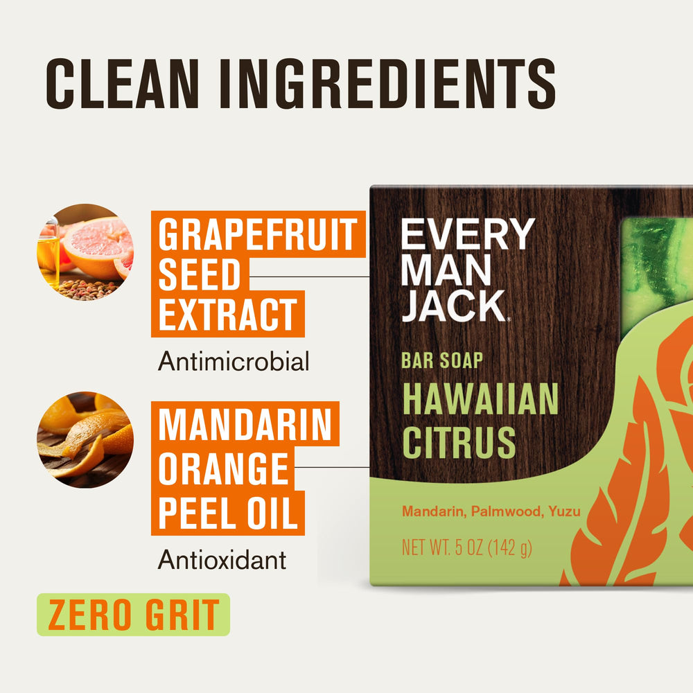 Every Man Jack Cold Plunge soap ingredients, naturally derived oils for skin comfort.