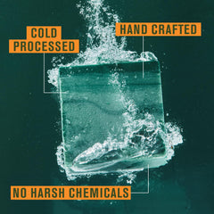 Every Man Jack Cold Plunge bar soap lather close-up for a vigorous wash