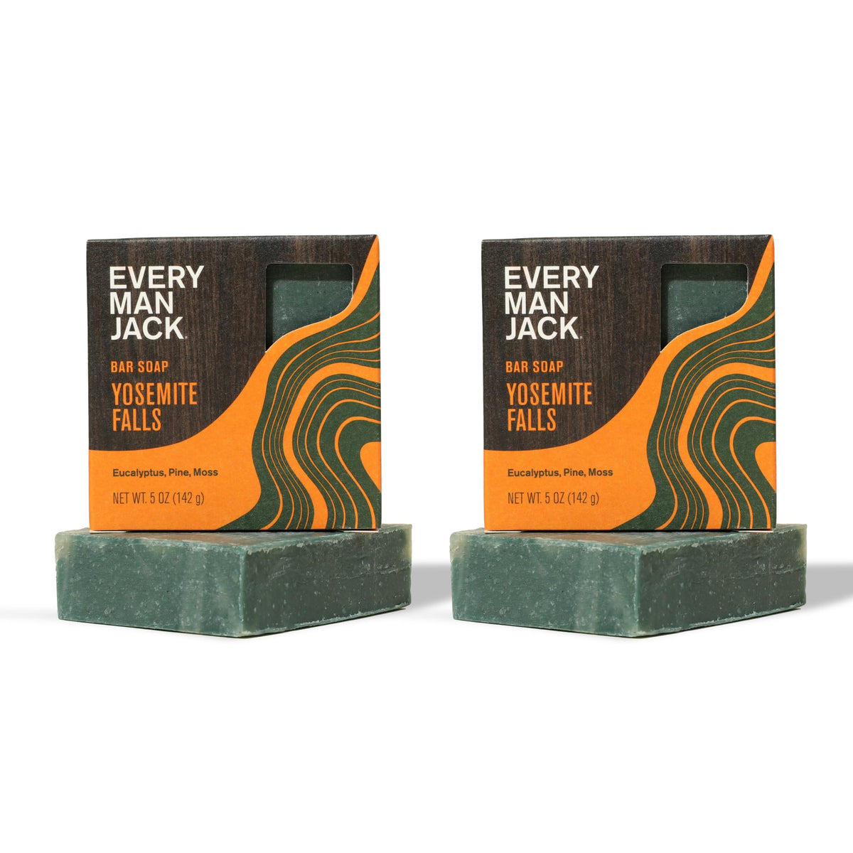 Every Man Jack Cold Plunge bar soap Yosemite Falls scent; refreshing cleanse for morning routine