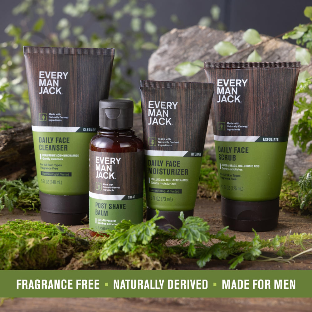 Fragrance-free formula from Every Man Jack suits sensitive skin users.