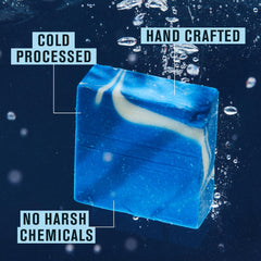 Every Man Jack Glacier Bay scent swirls for a cool, invigorating shower.