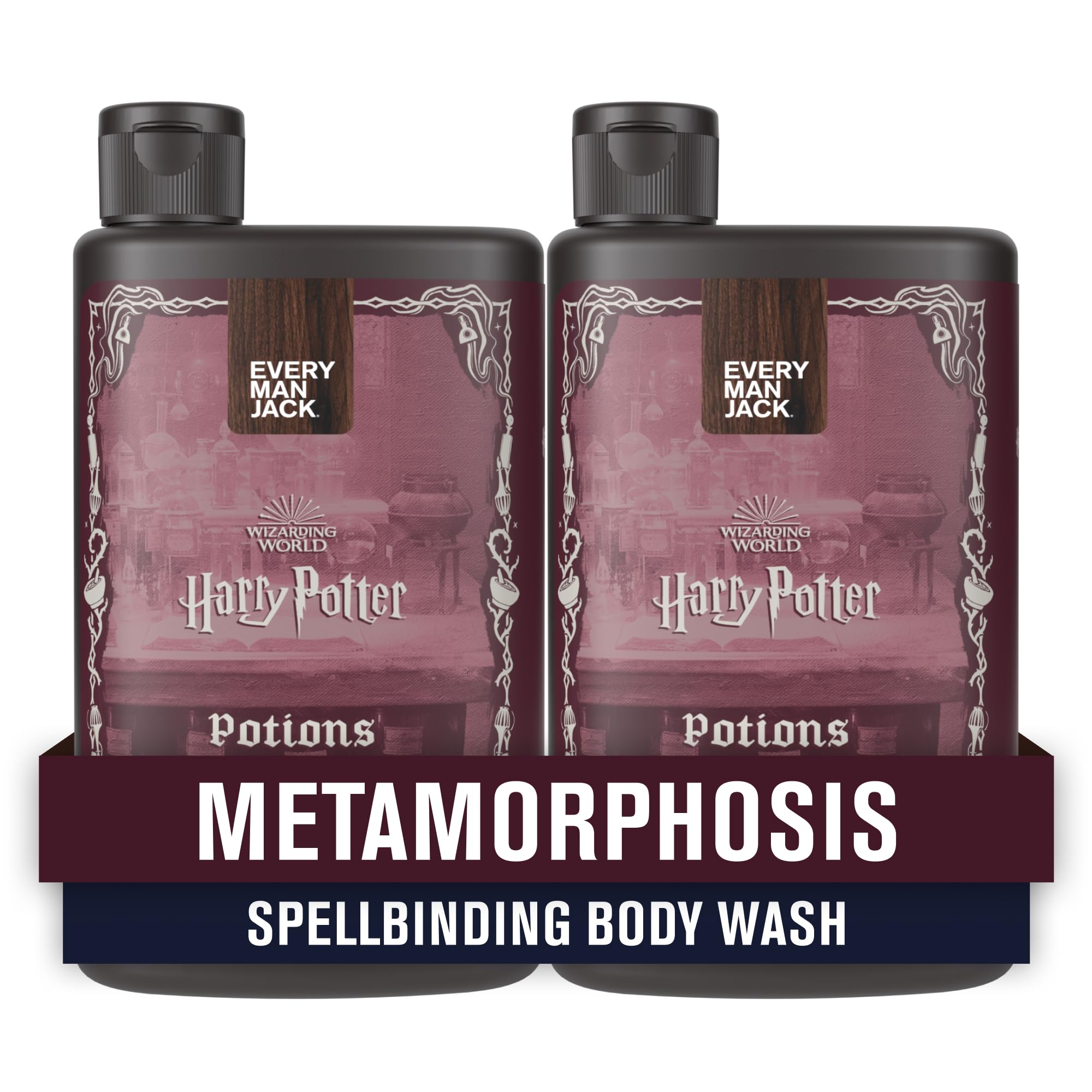 Every Man Jack Harry Potter collector body wash pack bottle for travel-ready magic