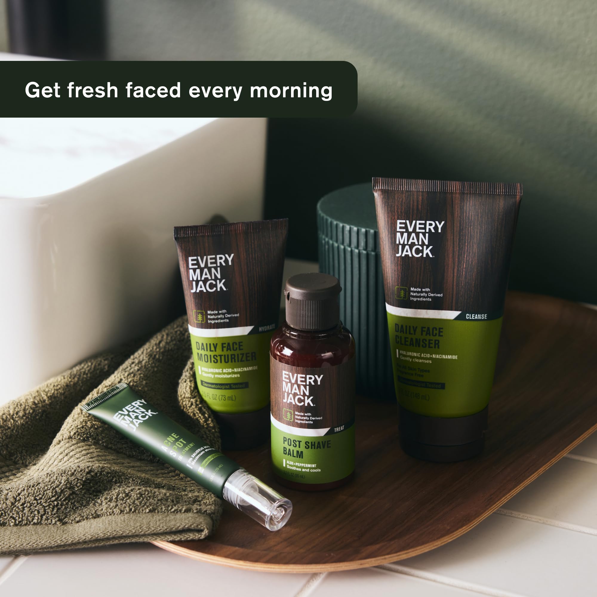 Every Man Jack Hydrating Face Wash foam-lather captures rich cleansing experience for refreshed skin.
