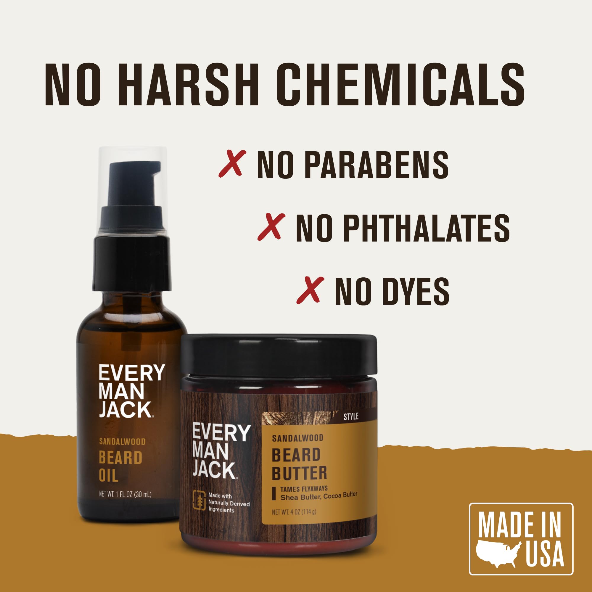 Every Man Jack ingredient blend featuring argan and borage oils.