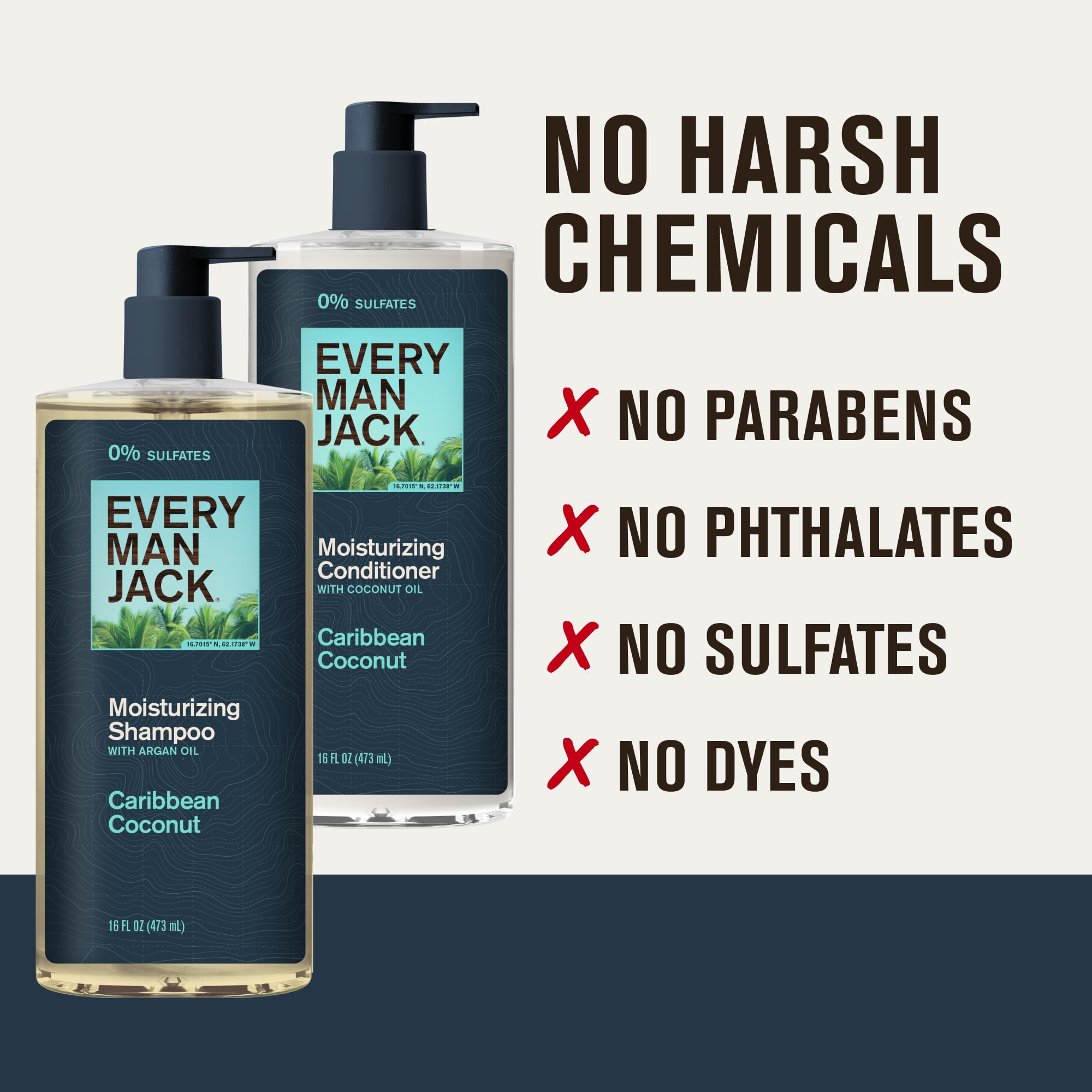 Argan oil and coconut oil blend shown as natural care ingredients.