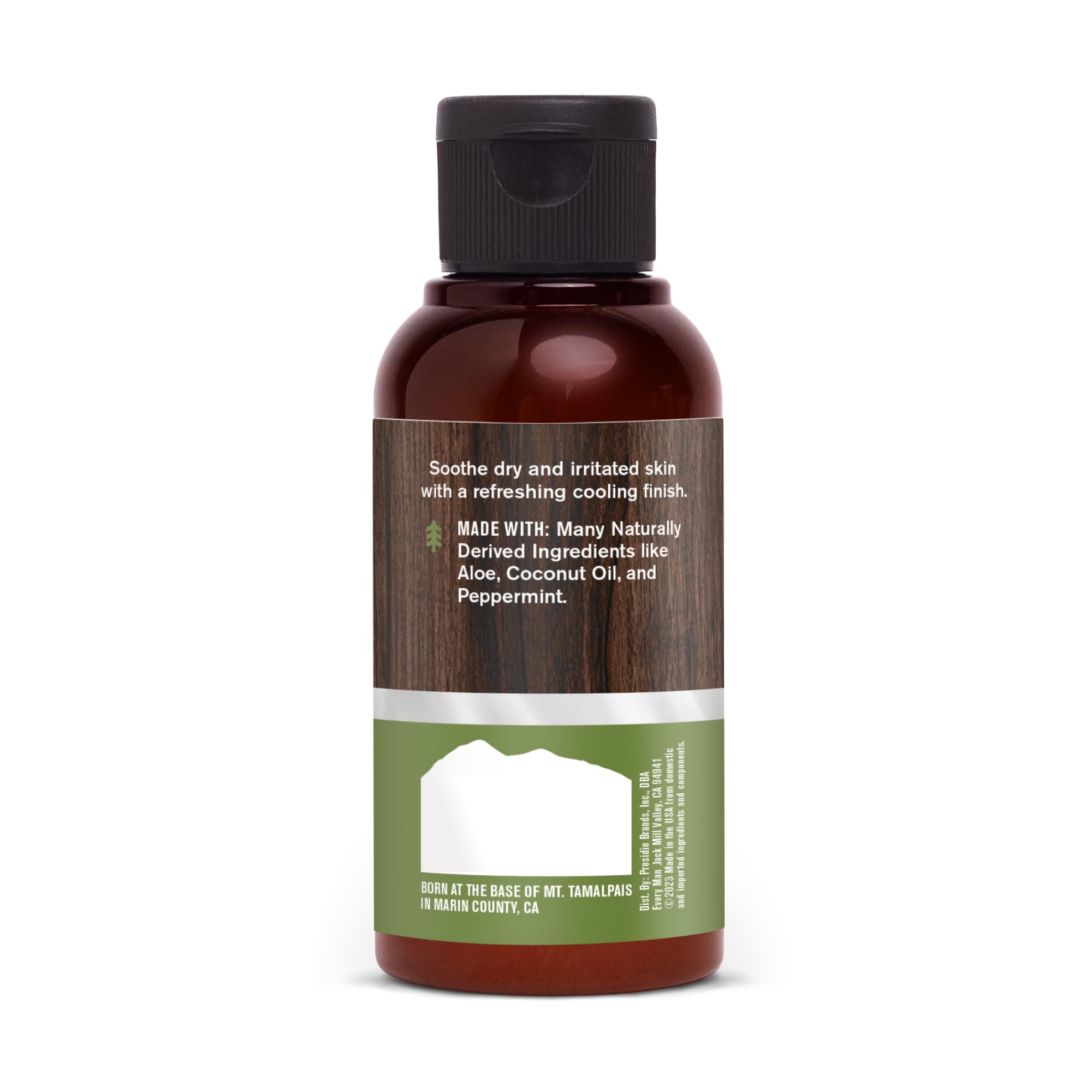 Every Man Jack application scene shows soothing post-shave refreshment.