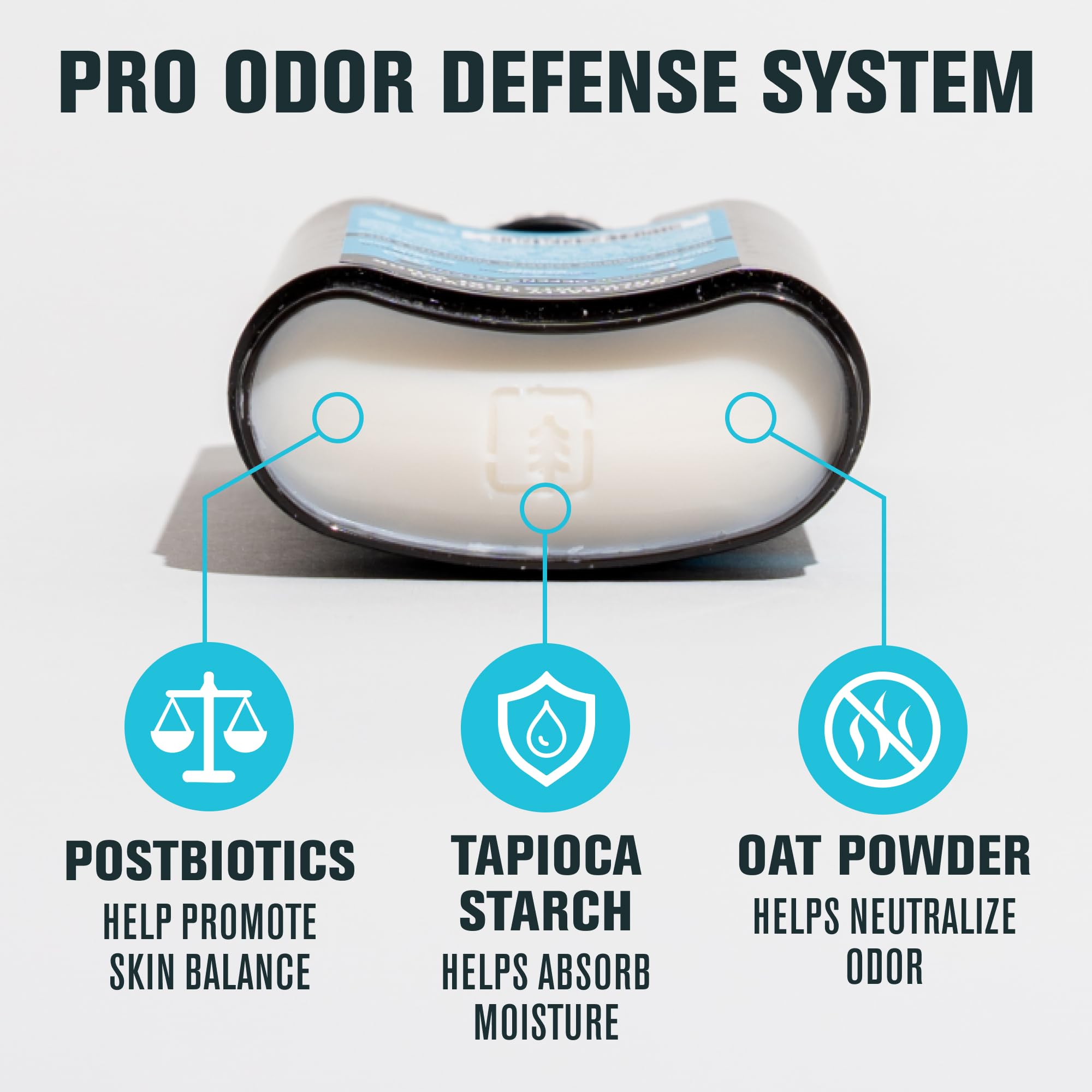 Aluminum-free label on Every Man Jack Pro Deodorant emphasizes clean protection