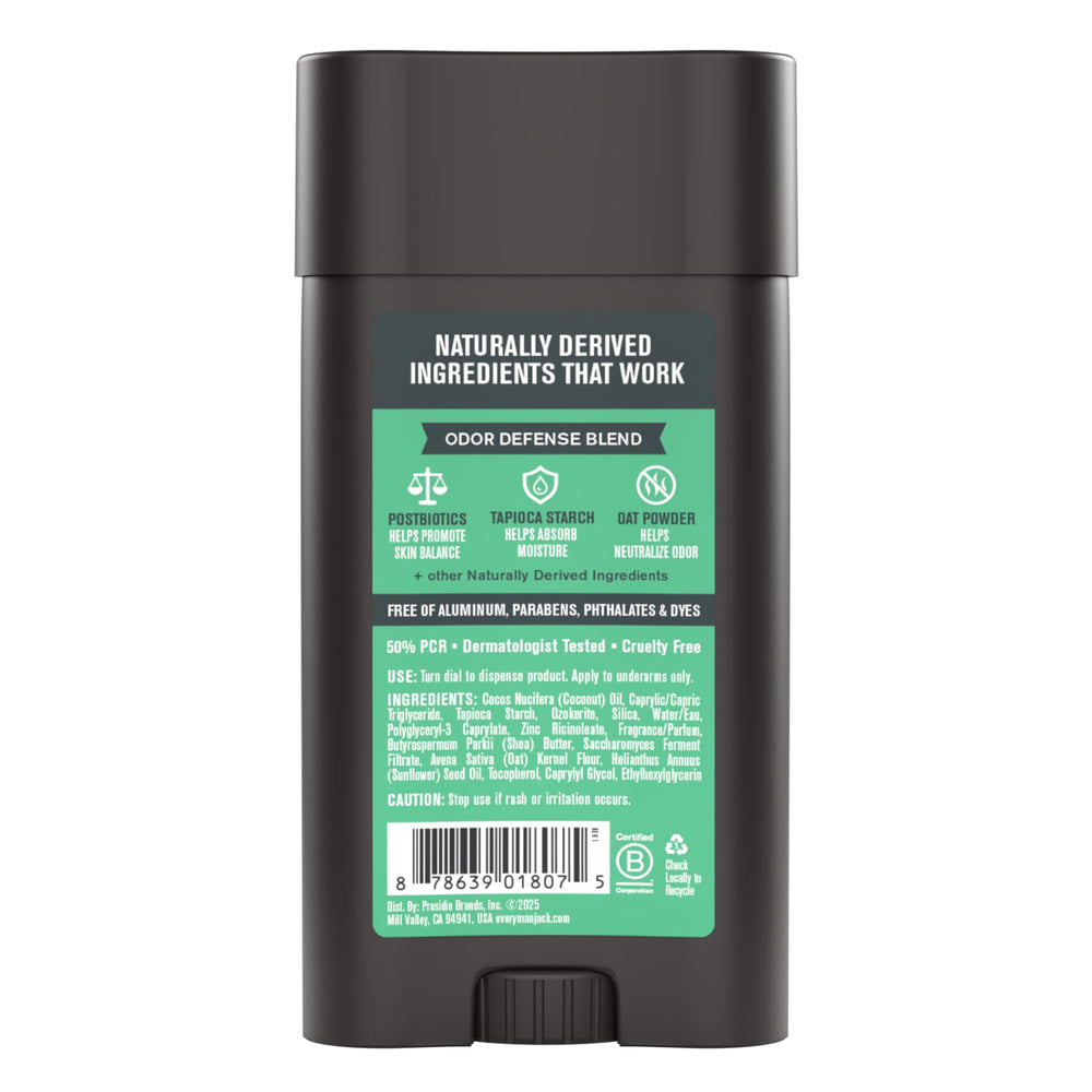 Every Man Jack Pro Deodorant Coastal Surf 2.6 oz fits gym bag for on-the-go use.