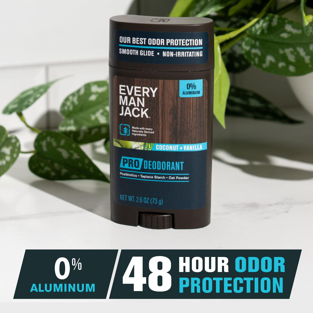 Application underarm of Every Man Jack Pro Deodorant Coconut Vanilla for smooth, comfortable use