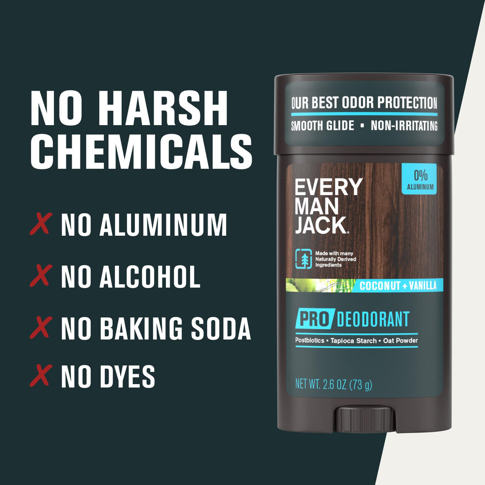 Tapioca starch visual in Every Man Jack Pro Deodorant showing moisture absorption