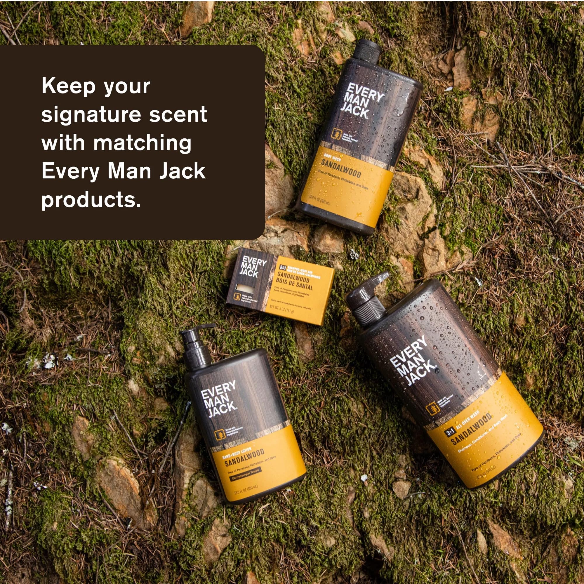 Every Man Jack sandalwood beard butter tube for soft, conditioned beard