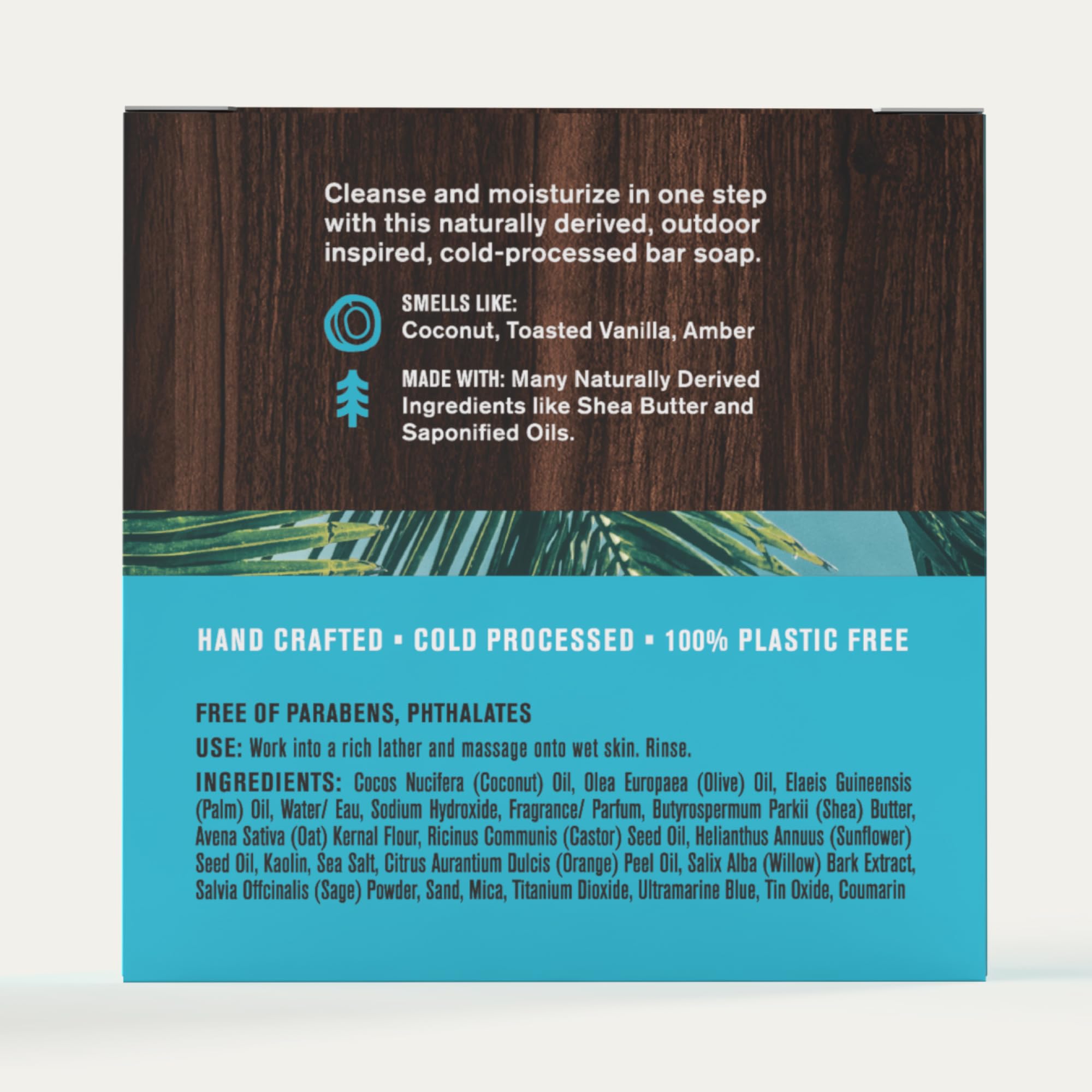 Every Man Jack lathering scent scene hints driftwood coconut aromatics for a refreshing cleanse.