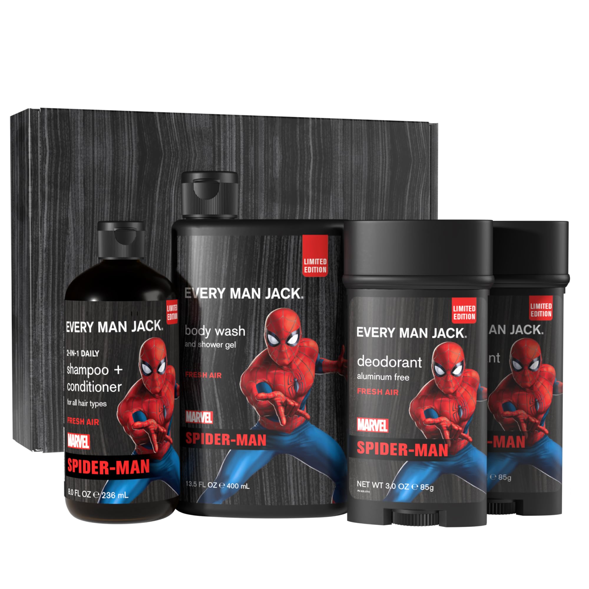 Every Man Jack Spider-Man body wash 2-pack for daily refreshing cleanse