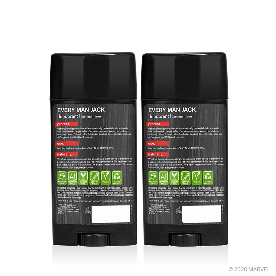 Every Man Jack deodorant twin pack made in the USA.