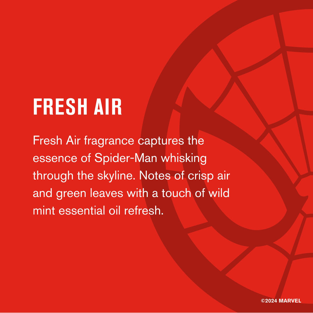 Every Man Jack Spider-Man deodorant stick twin-pack close-up packaging.