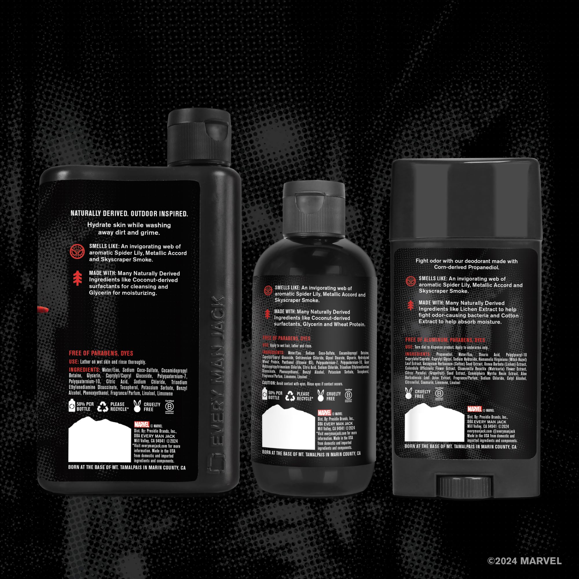 Every Man Jack Spider-Man routine with clean ingredients