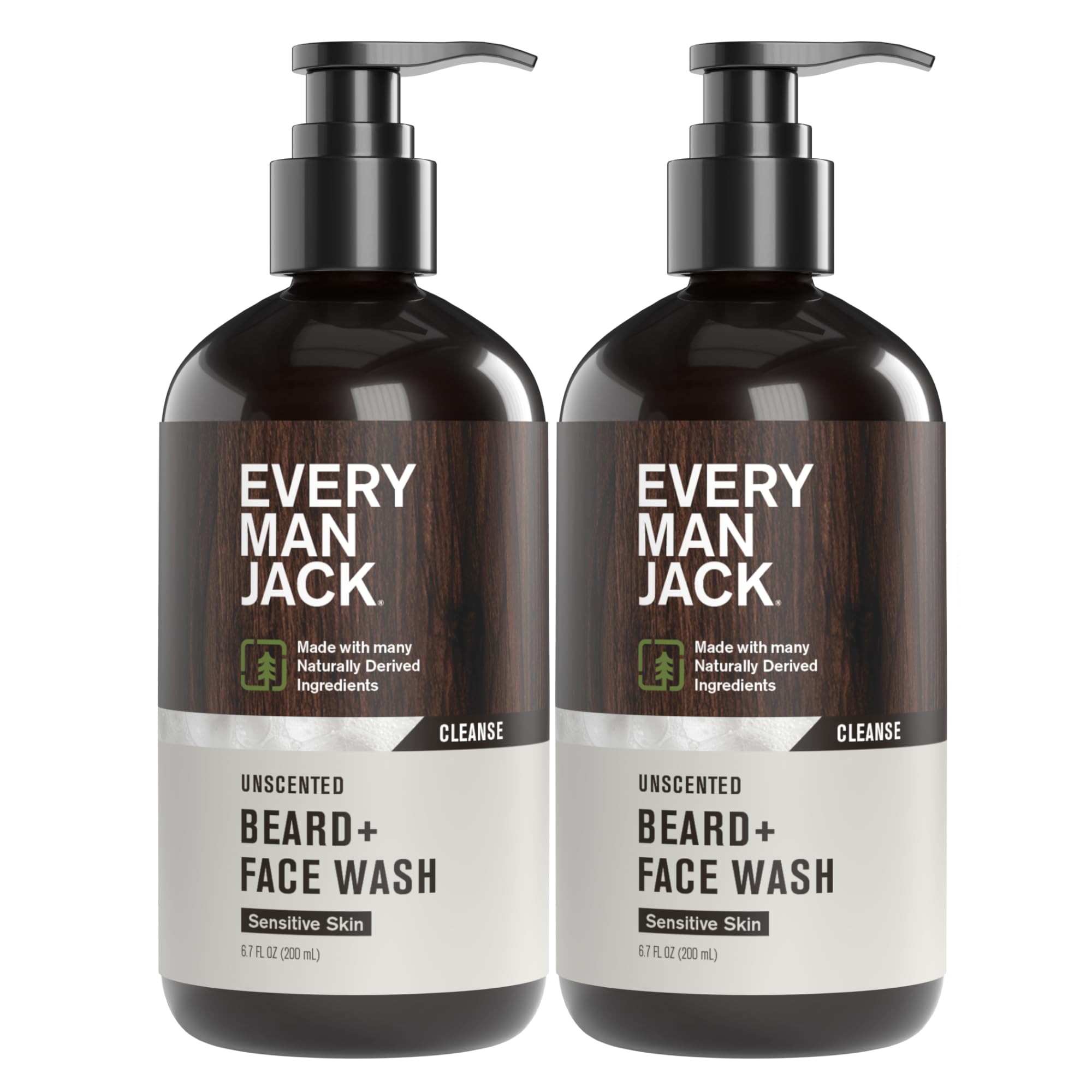 Every Man Jack Unscented Beard Face Wash bottle ready for daily cleansing