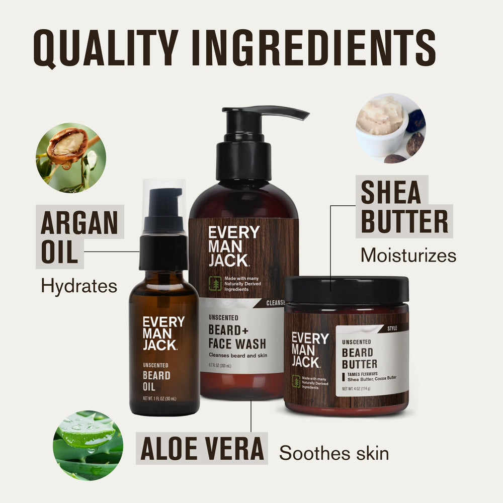 Every Man Jack unscented skincare application gentle prep before styling