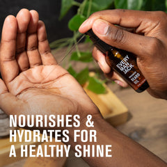 Close-up of beard softening with Every Man Jack oil.