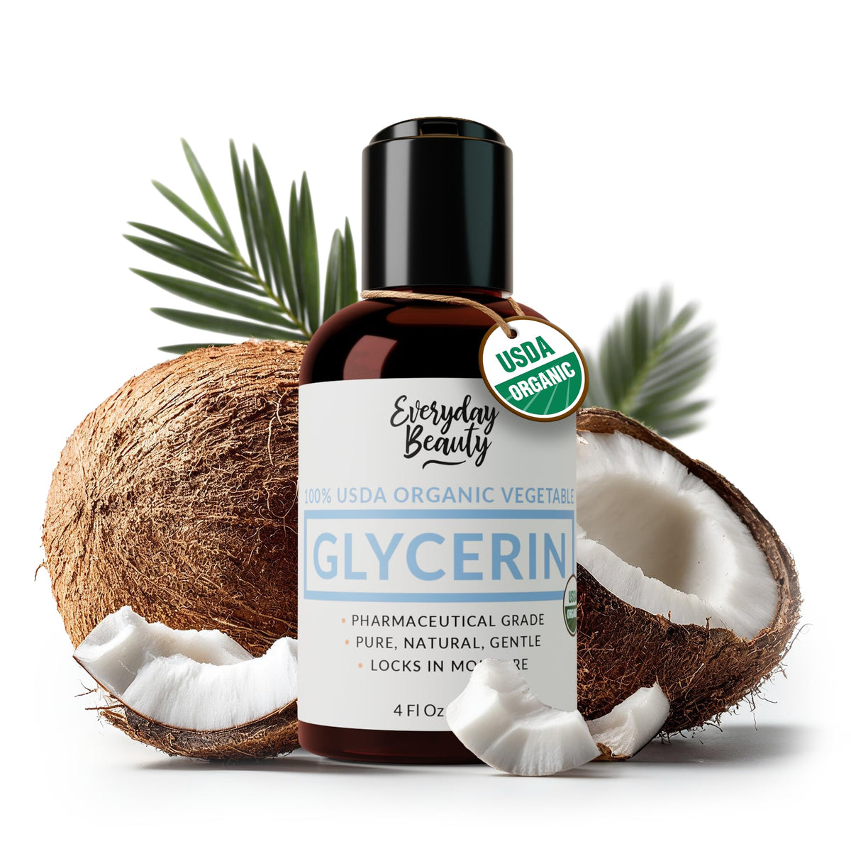Everyday Beauty glycerin bottle pour for smooth skin and hydrated hair.