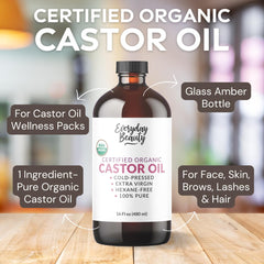Everyday Beauty Castor Oil pour for easy lashes and brows conditioning.