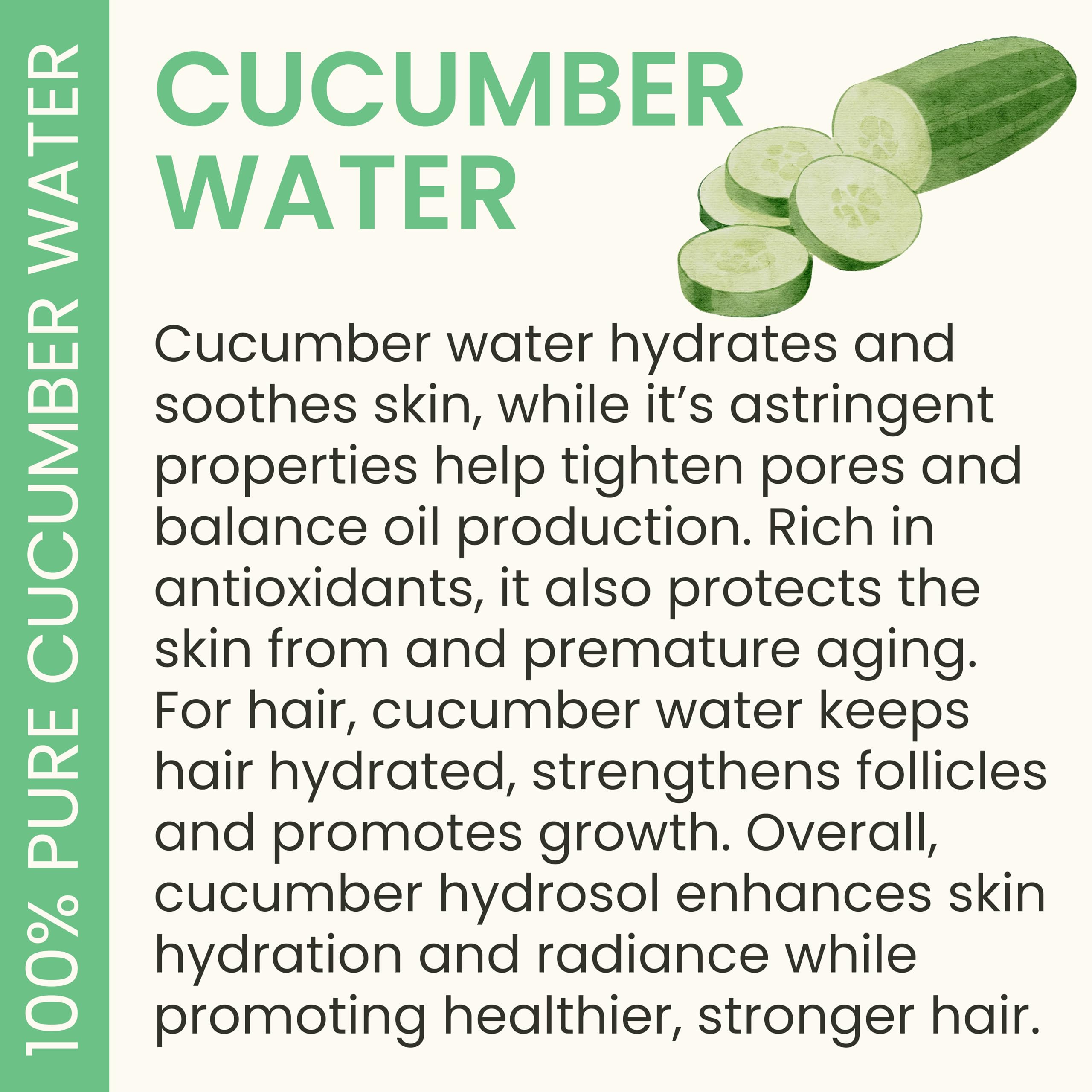 Everyday Beauty cucumber hydrosol hair care mist for scalp hydration and hair health