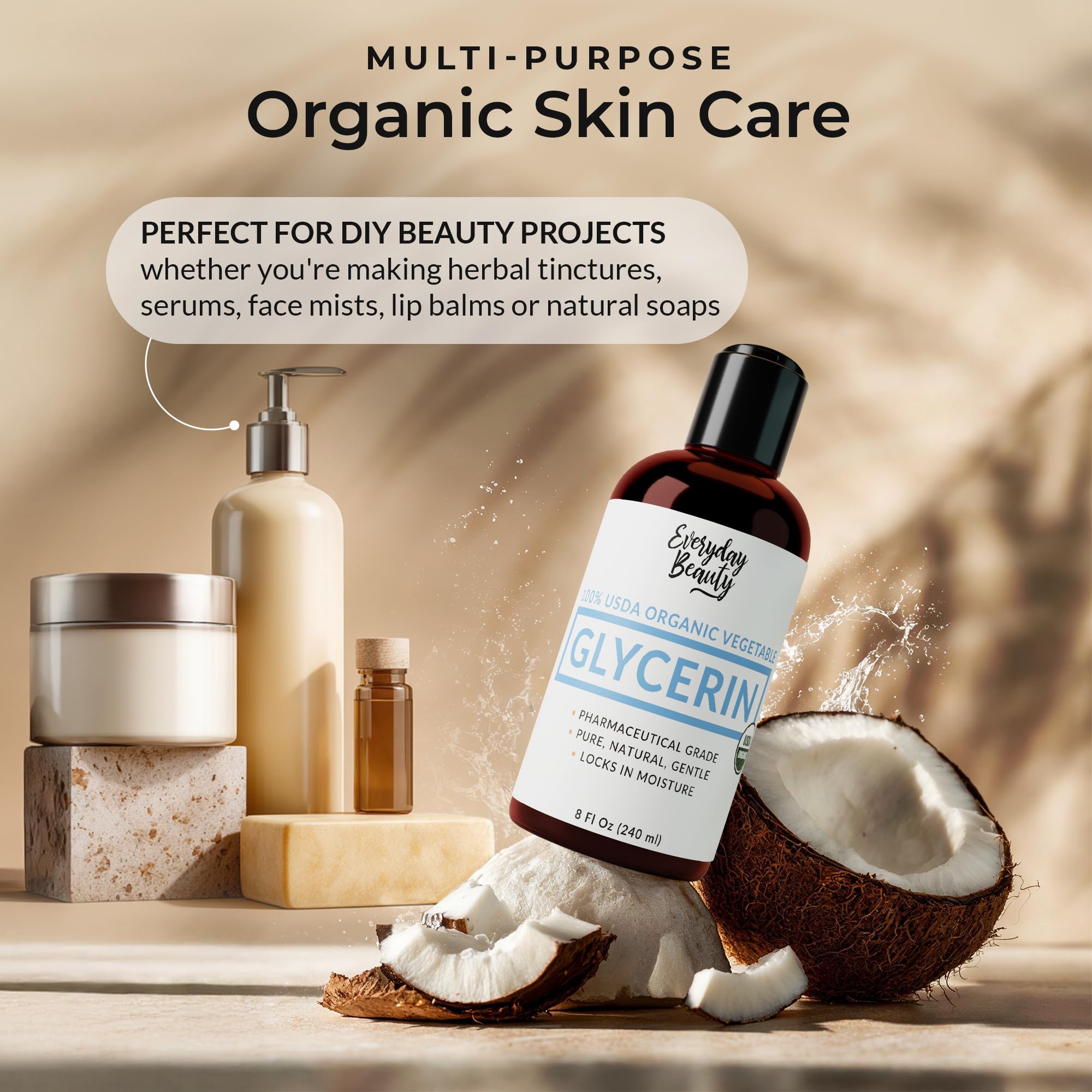 Everyday Beauty glycerin diy-beauty formulations enable versatile skincare and crafts.