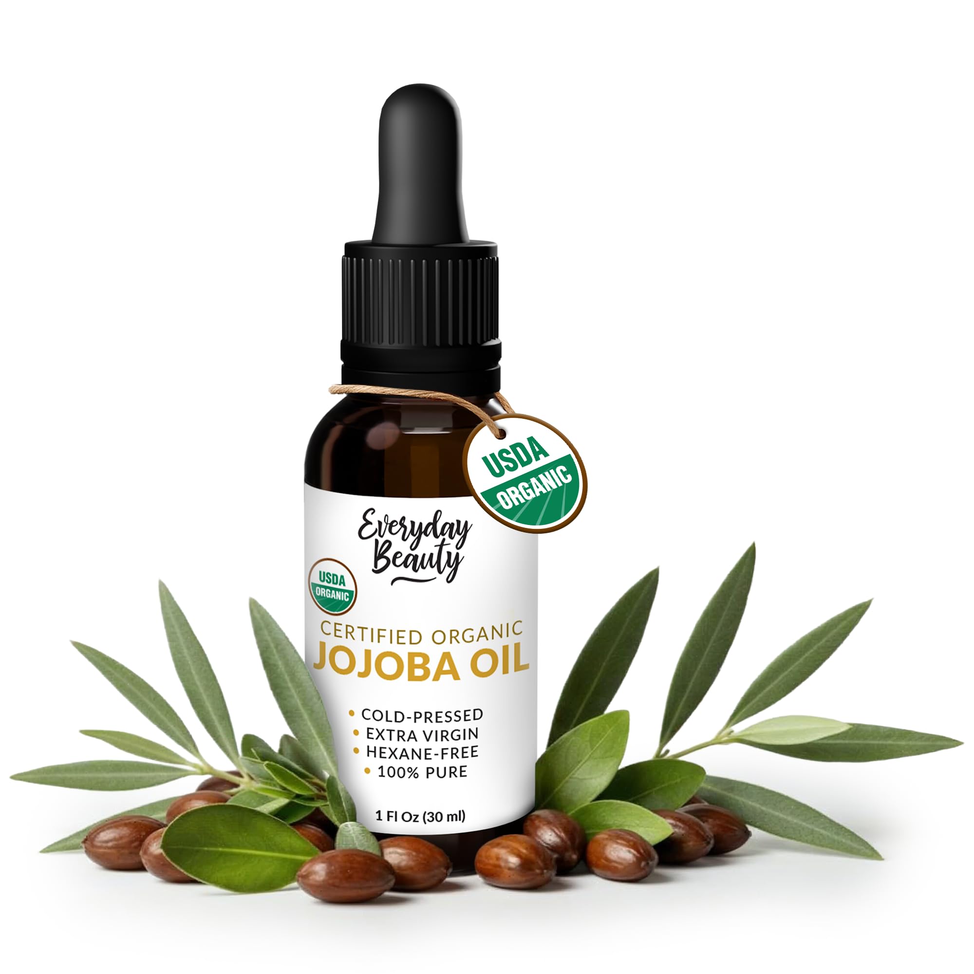 Everyday Beauty Jojoba Oil bottle pour for easy application