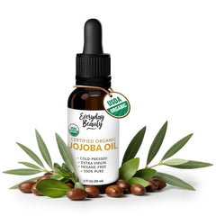 Everyday Beauty Jojoba Oil bottle pour for easy application