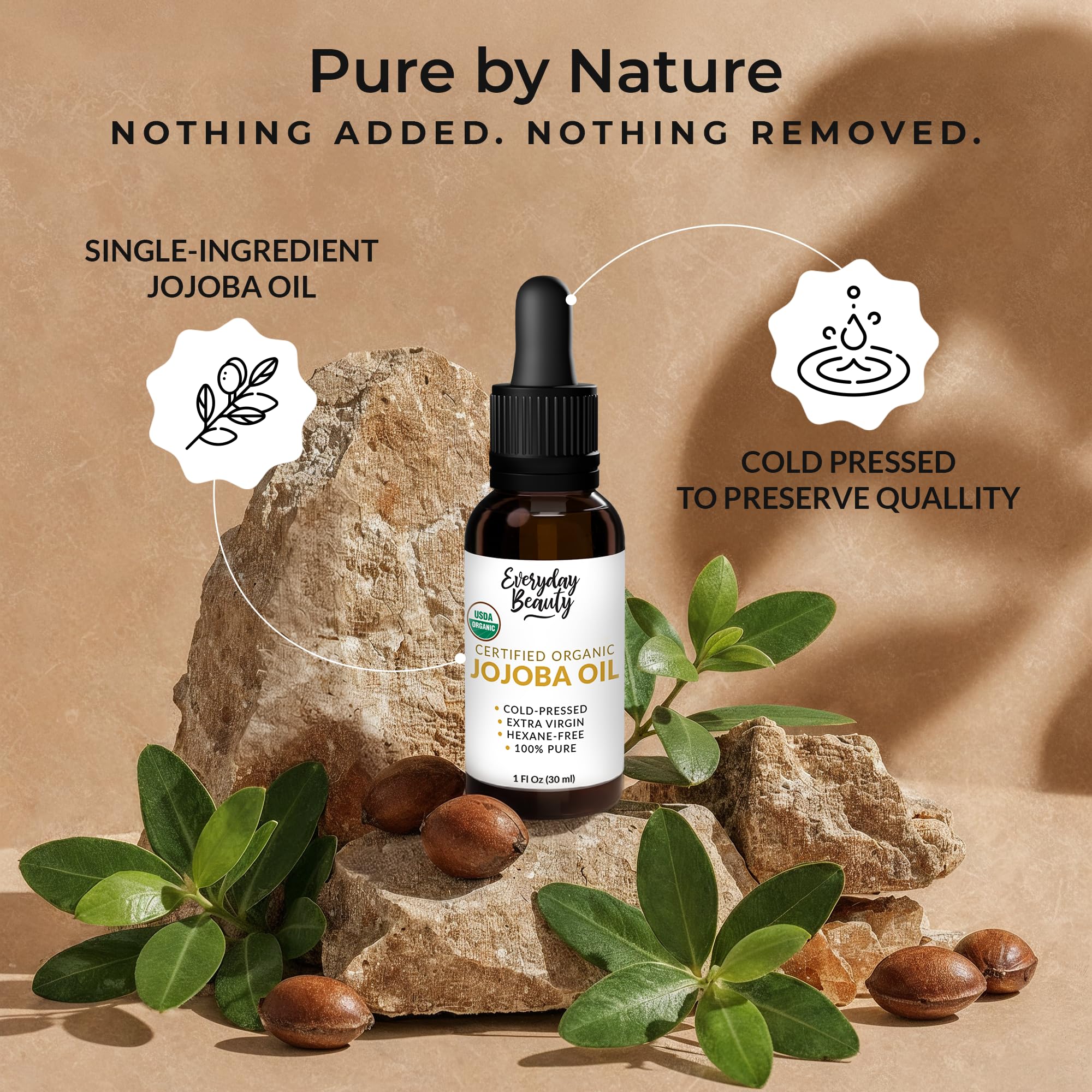Everyday Beauty Jojoba Oil for hair care and scalp hydration