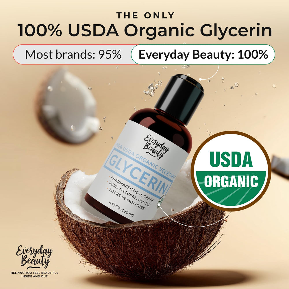 Everyday Beauty organic glycerin texture closeup showing purity for DIY skincare.
